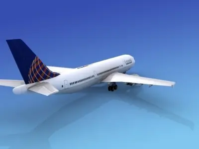 Airbus A-300 Continental 2 3D model
