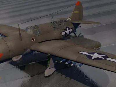 Curtiss SB2C-4 Helldiver or A-25 Shrike 3D model
