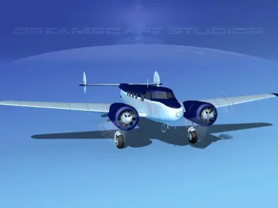 Lockheed L10 Electra Private 5 3D model