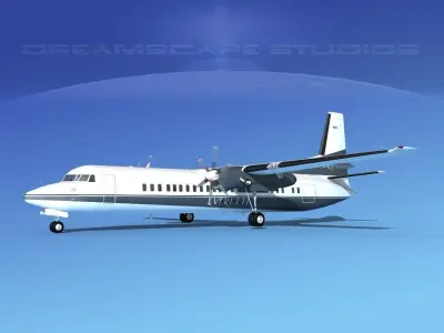 Fokker F-60 Everette Charter 3D model