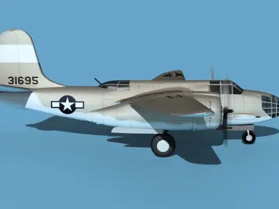 Douglas A-20A Havoc V02 3D model