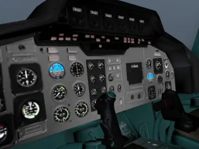 Airwolf Bell 222 Helicopter Low-poly 3D model