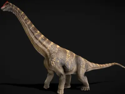 Alamosaurus Low-poly 3D model