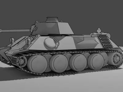German Tank VK 3002D Free low-poly 3D model
