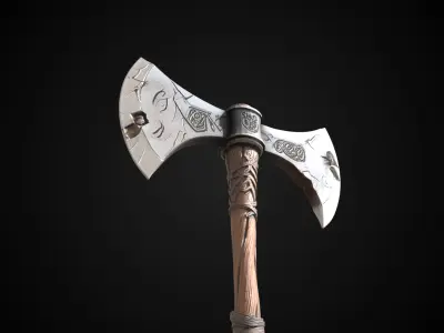Stylized Dwarf Sword - Ironcleave - Game Ready 3D model