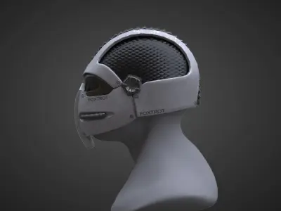 Sci-fi Helmet - PBR - Lowpoly - Low-poly 3D model