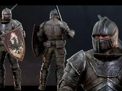 Knight Errant 2 Low-poly 3D model