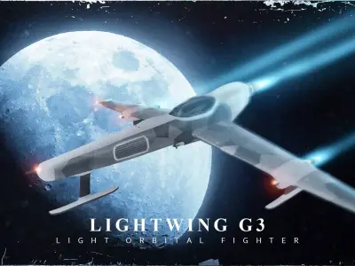 Sci-Fi Military Spaceship - Lightwing G3 3D print model