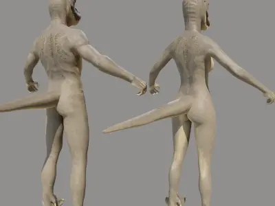 TRex Human Characters Low-poly 3D model