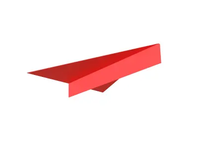 Paper Plane v4 006 Low-poly 3D model