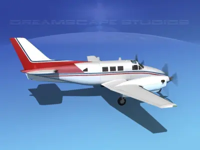 Beechcraft King Air C90 V09 3D model