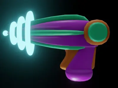 Sci-Fi Laser Gun  Low-poly 3D model