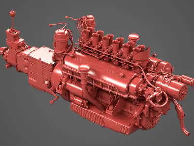 Ferrari 250 TR Engine - 3 liter - 1st version 3D model