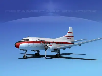 Martin 202 Balantic Airlines 3D model