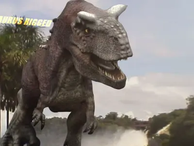 Carnotaurus Rigged 2018 3D model