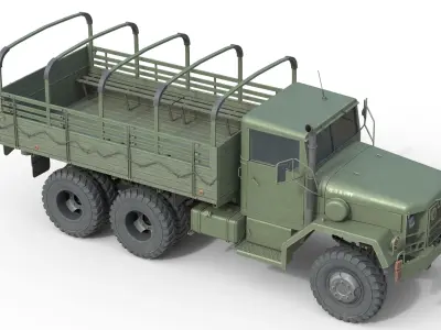 Military Cargo Truck m35a2 Low-poly 3D model