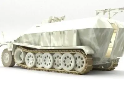 Tracked wagon 3D model