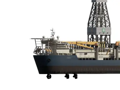 DP3 Offshore Oil Drilling Platform 3D model