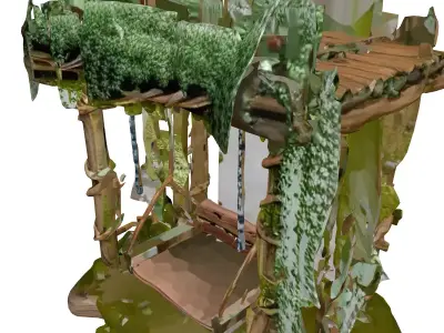 Enchanted Rustic Garden Swing 3D model