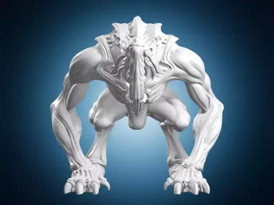 Horrific Mutant Creature 3D print model