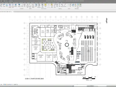 Shopping Center in Revit with ParametricStructure -Documentation 3D model