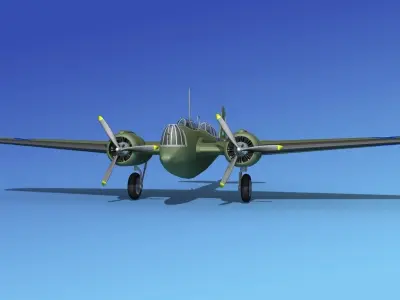 Martin B-10 Argentina 3D model