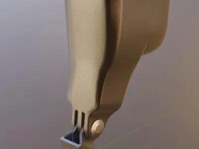 E-scooter front light with procedural PBR material setup 3D model