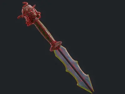 Fantasy Stylish- Dagger of Medusa Low-poly 3D model