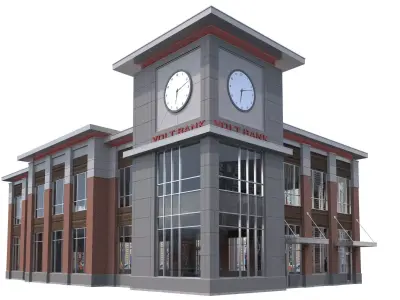 Commercial Building-024 Office Building 3D model