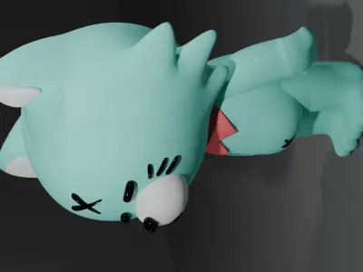 cartoon cat 3D model