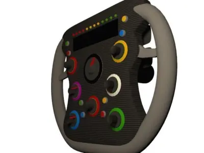 F1 Steering Wheel Free low-poly 3D model