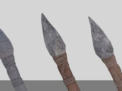 spear three axes Free 3D model