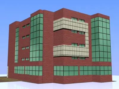 Bank Building 01 3D model