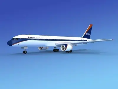 Boeing 757-200 Delta 3 3D model