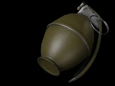 M-26 Frag Grenade Low-poly 3D model Low-poly 3D model