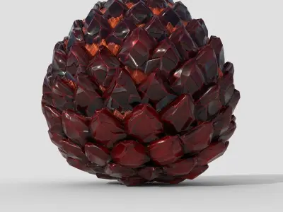 Dragon egg PBR low poly Low-poly 3D model