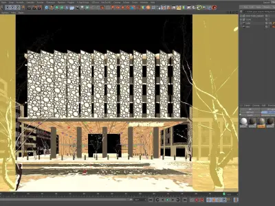 Corona - C4D files - New York Library Exterior 3D model