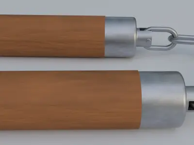 Wooden Nunchucks 3D model