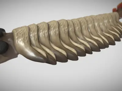 Opabinia Low-poly 3D model