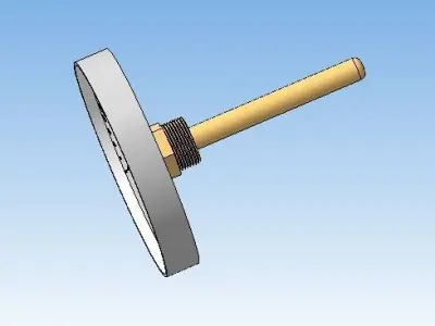 Thermometer d100 mm in a sleeve L80 mm 3D model