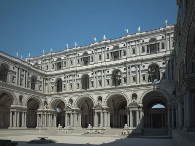 Courtyard of an Ancient Temple II 3D model