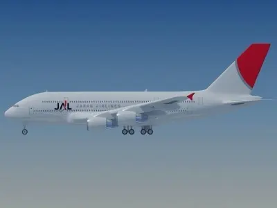 Japan Airlines JAL 3D model