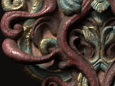 Raven sigil relief  3D model