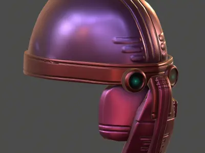Gas mask helmet 3d model scifi Low-poly  Low-poly 3D model 551