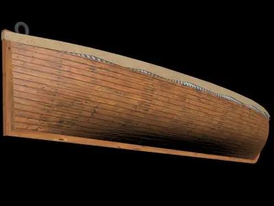 Life Boat Hull Only Low-poly 3D model