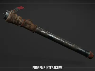 Rusty Metal Pipe - Game Ready Prop with 4K PBR Textures Free low-poly 3D model