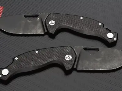 Folding Knife Low-poly 3D model order