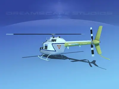 Bell OH-58B Mexican Air Force 2 3D model