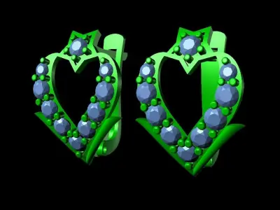 Women Earrings jcd Jewelcad Detail Bulk Collection 3dm Earring 3D print model