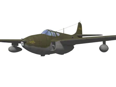 bell P-59A airacomet 3D model
